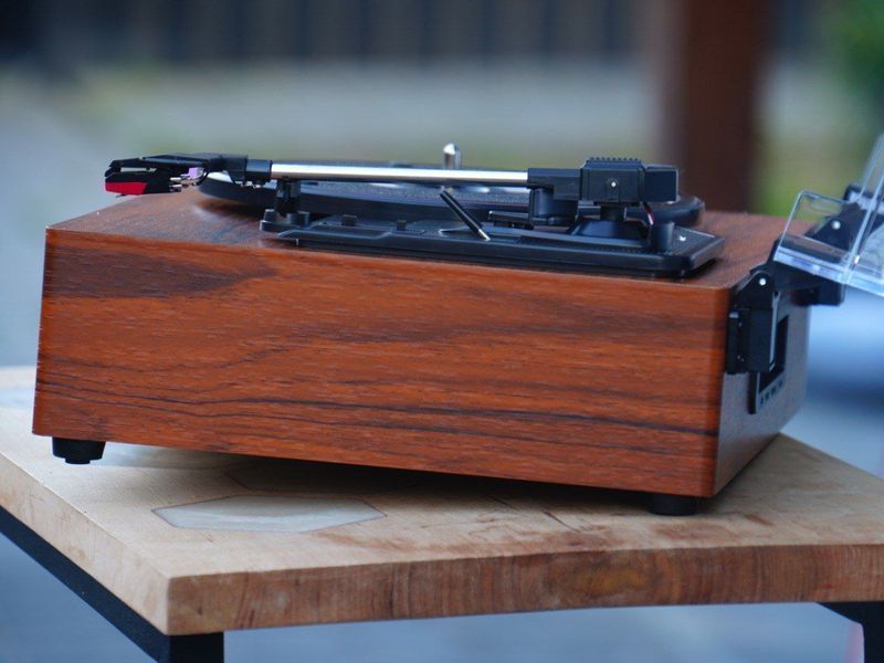 Вініловий програвач Udreamer Wood &mdash; стильний дерев&rsquo;яний дизайн, Bluetooth та USB-порт для сучасного звучання 5555L435476 фото