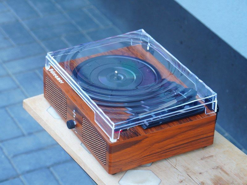 Вініловий програвач Udreamer Wood &mdash; стильний дерев&rsquo;яний дизайн, Bluetooth та USB-порт для сучасного звучання 5555L435476 фото