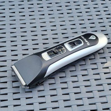 Аккумуляторная машинка Clipster Battery DropiX Silver/Black для дома и салона с надежной и точной стрижкой 555LНЦ100 фото