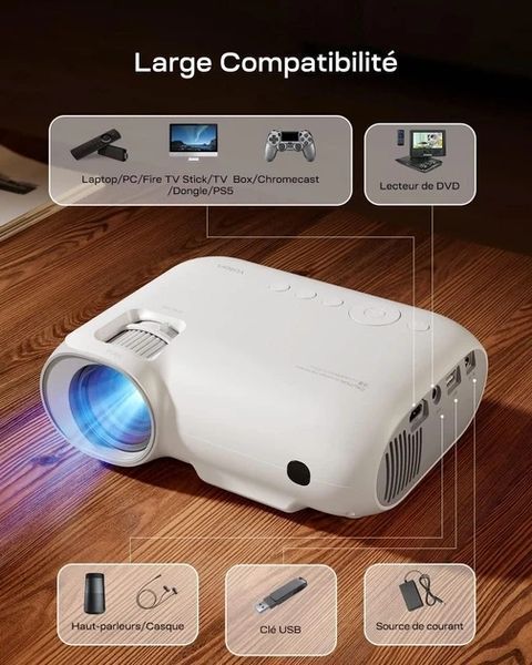 Мультимедійний проєктор Yoton Y7: Яскравий Full HD із Wi-Fi та Bluetooth 77763456 фото