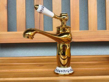 Смеситель для раковины Art Design 0169-3 Deco Gold Золотой цвет А34567 фото