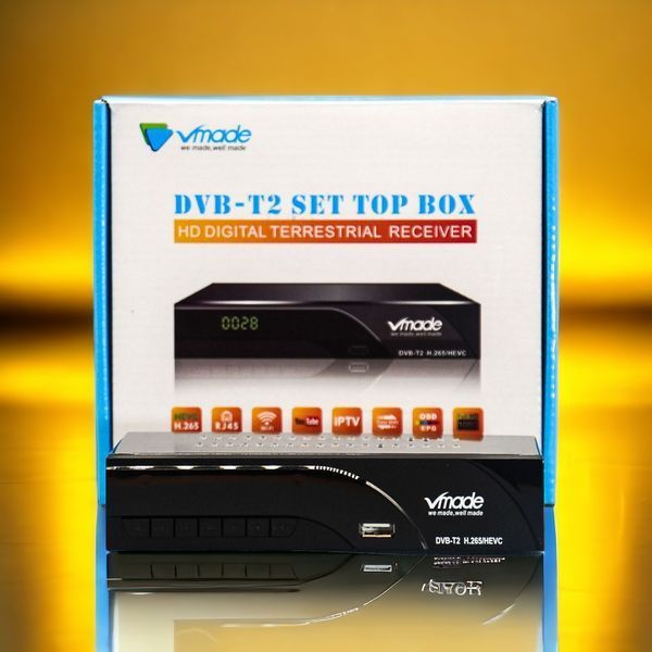Vmade K6 FULL HD 1080P Англійська мова Телевізійна приставка Цифровий ТВ-тюнер і USB, WiFi &mdash; YouTube 5555335 фото