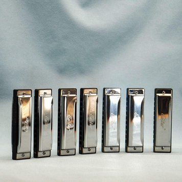 Губна гармошка Keys Diatonic Harmonica для початківців &ndash; набір з 7 інструментів для дорослих та дітей 5553344 фото
