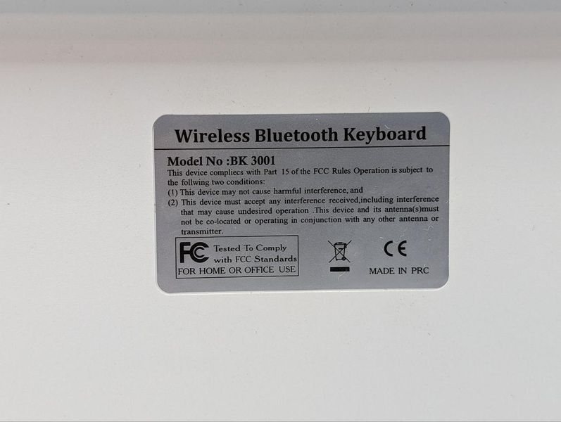 Клавіатура бездротова UKC BK-3001 Wireless Keyboard Bluetooth Silver 777456 фото