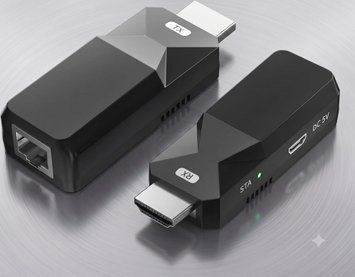 HDMI-подовжувач PWAYTEK 45 м, 1080P, по кабелю Cat5/Cat6, аудіо та відео без втрат а6 4555 фото