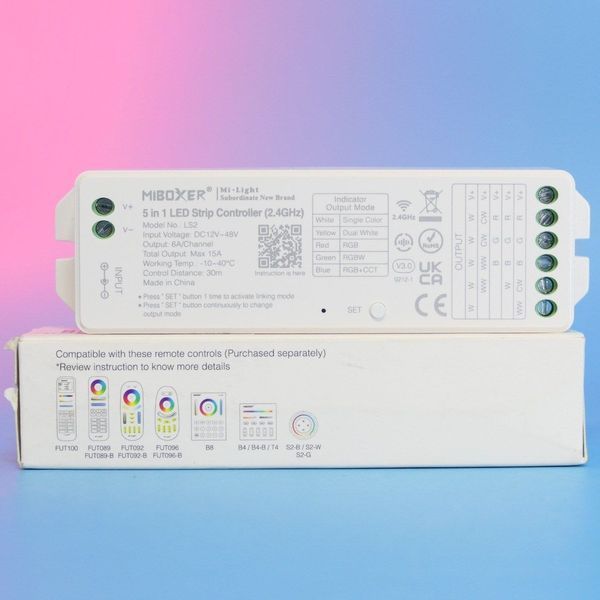 Контроллер Mi-light Smart (tunable white+RGB 2в1, 12/24В), 6A, 2.4GHz, WI-FI, BLUETOOTH MESH, WB5 (TK-WB5) а1 2020 фото