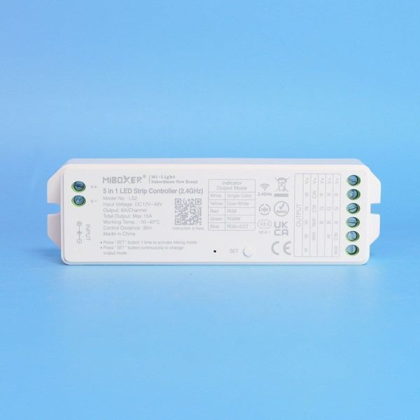 Контроллер Mi-light Smart (tunable white+RGB 2в1, 12/24В), 6A, 2.4GHz, WI-FI, BLUETOOTH MESH, WB5 (TK-WB5) а1 2020 фото