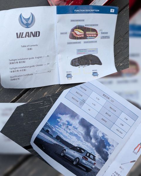 Фонари задние Oled (стопы тюнинг) VW Golf 6 красные(Витринный вариант ,в использовании не были,есть царапины) 00000 фото