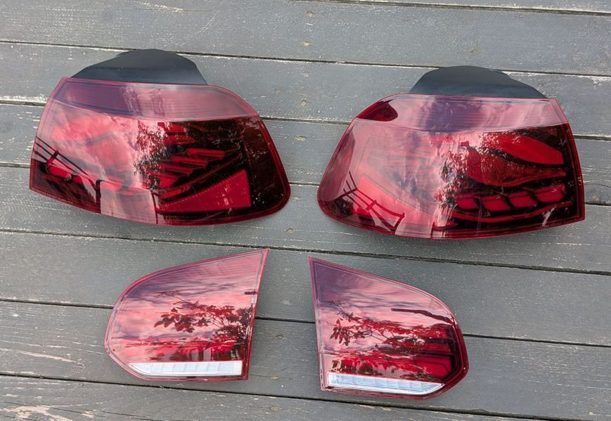 Фонари задние Oled (стопы тюнинг) VW Golf 6 красные(Витринный вариант ,в использовании не были,есть царапины) 00000 фото