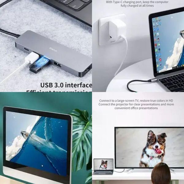 USB хаб 5-в-1 Type-C 3.0 з алюмінієвим корпусом &ndash; зручне підключення без обмежень 55557434 фото