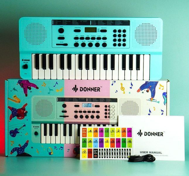 Donner DEK-32A 32-клавишное клавиатурное пианино, мини-электрическая клавиатура для начинающих 7775334 фото
