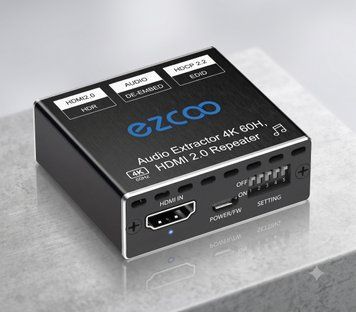 Аудиоэкстрактор EZCOO HDMI 2.0, 4K 60Hz, HDMI Repeater, Audio Extractor а1 2344 фото