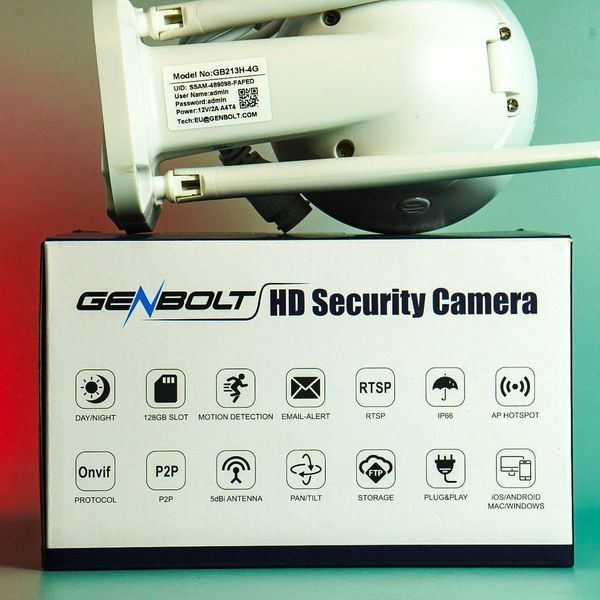 Уличная камера GENBOLT 4G LTE с детекцией движения и ночным видением &ndash; защита без границ R98545 фото